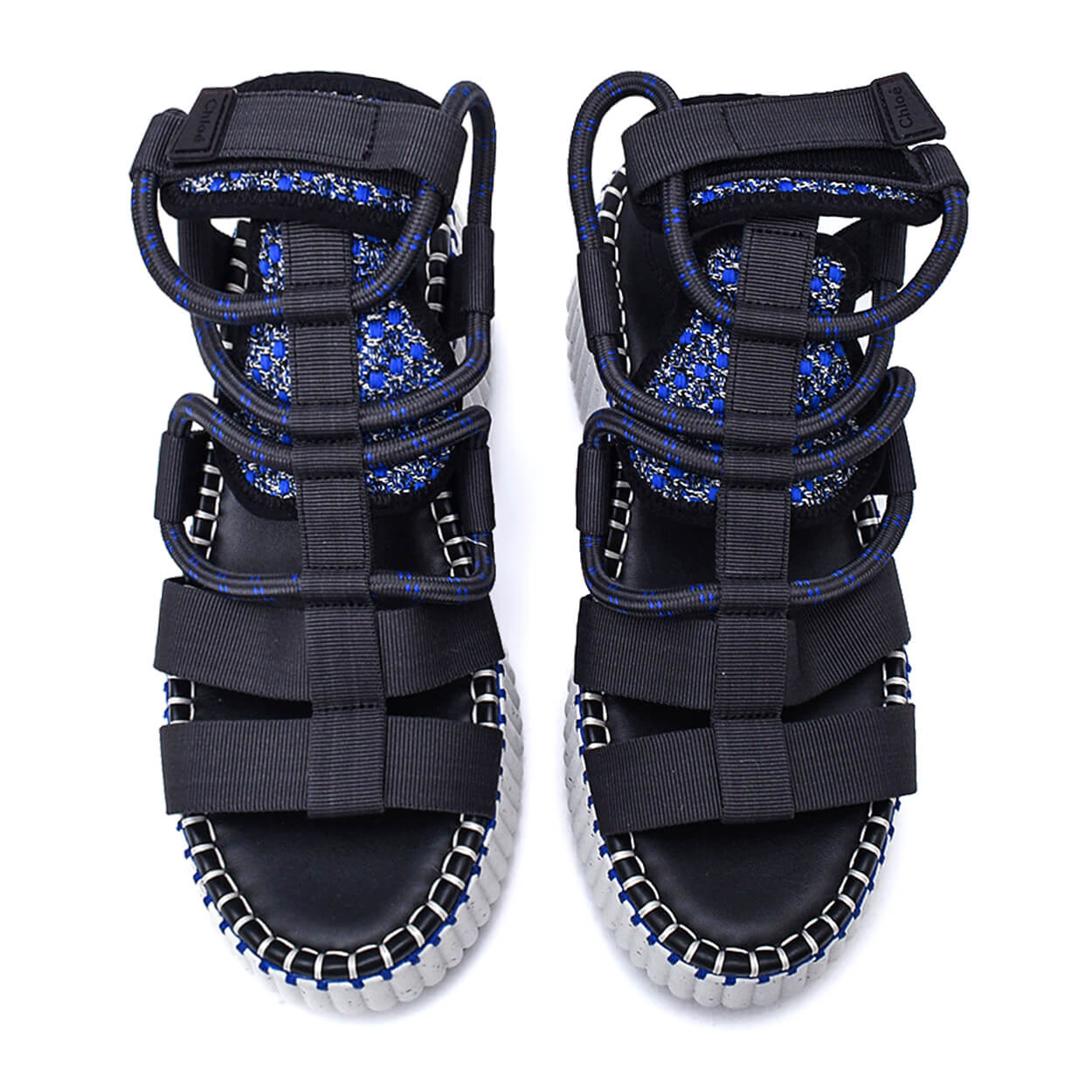 Chloe - Black Nama Wegde Sandals 39  